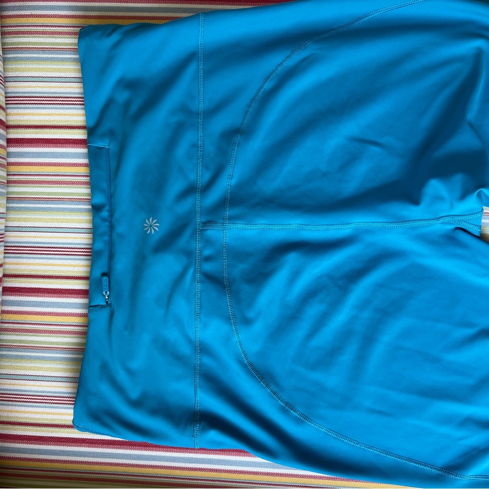 Athleta Pacesetter 7/8 Blue Leggings View 3